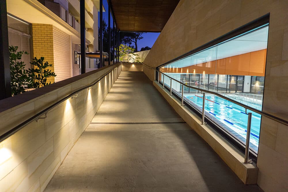 indoor swimming pool and tiling